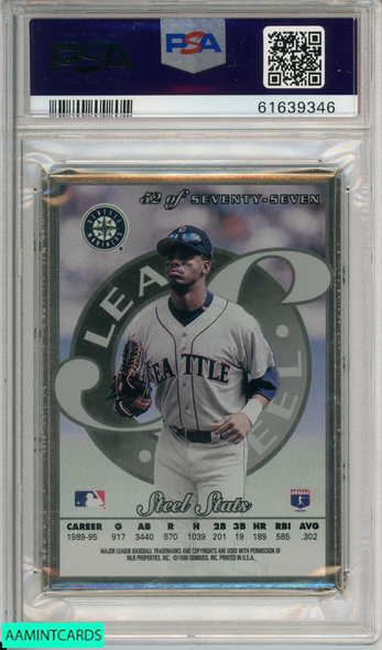 1996 LEAF STEEL KEN GRIFFEY JR #52 W COATING SEATTLE MARINERS HOF PSA 9 MINT 61639346