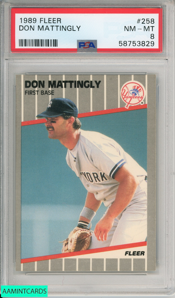 Sold at Auction: PSA 8 (NM-MT) 1984 Fleer Don Mattingly Rookie