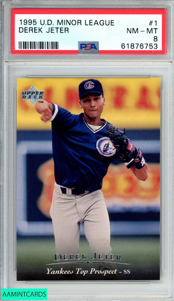 1995 UPPER DECK MINOR LEAGUE DEREK JETER #1 NEW YORK YANKEES HOF PSA 8 NM-MT 61876753