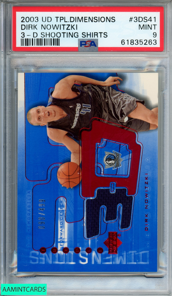 2003 UD TRIPLE DIMENSIONS 3-D SHOOTING SHIRTS DIRK NOWITZKI #3DS41 PSA 9 MINT 61835263