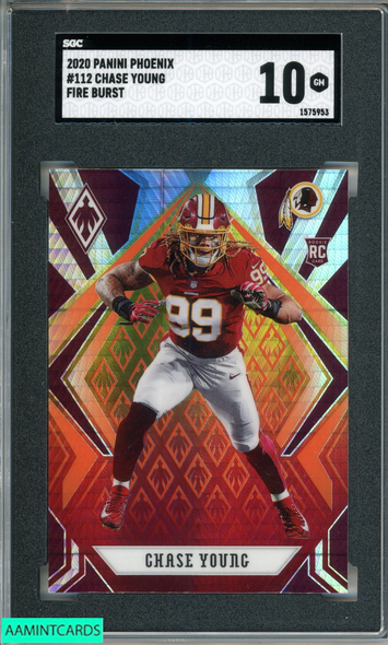 2020 PANINI PHOENIX CHASE YOUNG #112 FIRE BURST ROOKIE RC SGC 10 GEM 1575953