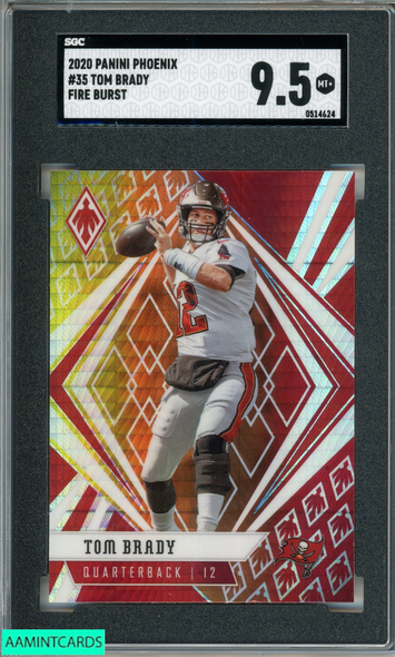 2020 PANINI PHOENIX TOM BRADY #35 FIRE BURST SGC 9.5 MT+ 0514624