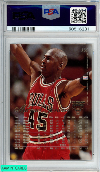 1994 FLAIR MICHAEL JORDAN #326 CHICAGO BULLS HOF PSA 8 NM-MT 60516231