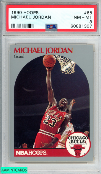 1990 HOOPS MICHAEL JORDAN #65 CHICAGO BULLS HOF PSA 8 NM-MT 60881307