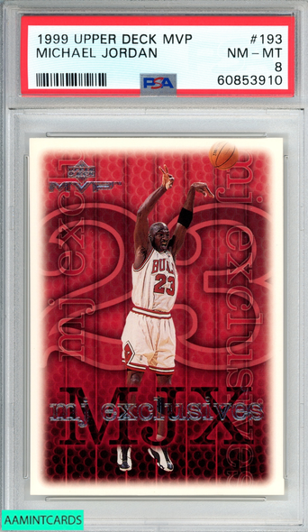 1999 UPPER DECK MVP MICHAEL JORDAN #193 CHICAGO BULLS HOF PSA 8 NM-MT 60853910