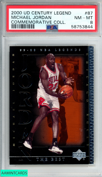 2000 UPPER DECK CENTURY LEGENDS MICHAEL JORDAN #87 COMMEMORATIVE COLL PSA 8 58753844