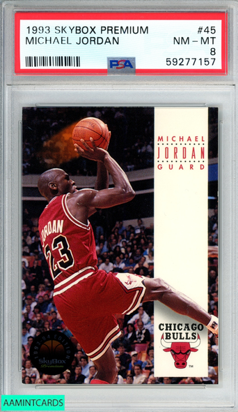 1993 SKYBOX PREMIUM MICHAEL JORDAN #45 CHICAGO BULLS HOF PSA 8 NM-MT  59277158 - AA Mint Cards