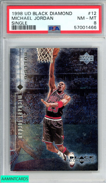 1998 UPPER DECK BLACK DIAMOND MICHAEL JORDAN #12 SINGLE BULLS HOF PSA 8 NM-MT 57001466