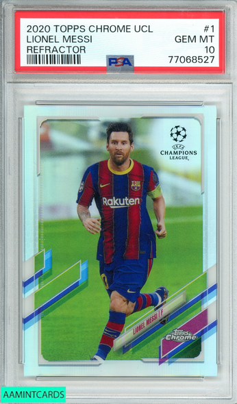 2021-2022 TOPPS PEARL UEFA CHAMPIONS LEAGUE LIONEL MESSI BLUE 34 