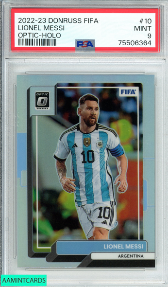 2022 PANINI DONRUSS FIFA LIONEL MESSI #10 OPTIC-HOLO ARGENTINA PSA 9 MINT 75506364