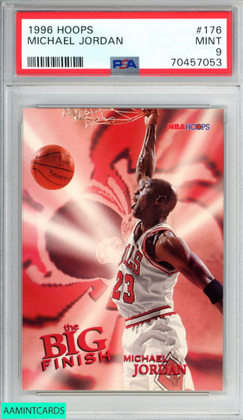 1996 HOOPS MICHAEL JORDAN #176 CHICAGO BULLS HOF PSA 9 MINT 70457053