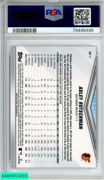 2023 TOPPS INTL TCD INCENTIVE EXCLUSIVES ADLEY RUTSCHMAN #GP1 ROOKIE RC PSA 10 79498496