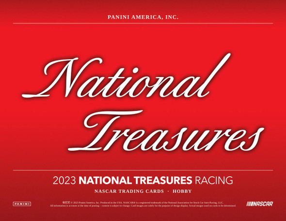 2023 Panini National Treasures Racing Hobby Box - PRESALE 03/22/24