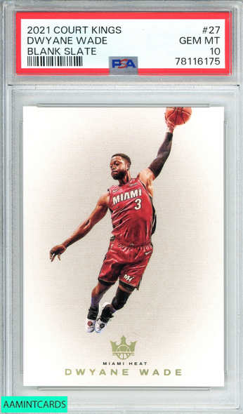 2021 PANINI COURT KINGS DWYANE WADE #27 BLANK SLATE MIAMI HEAT PSA 10 GEM MT 78116175