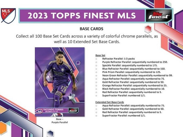 2023 Topps Finest MLS Soccer Hobby Box - PRESALE 02/28/24