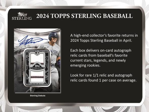 2024 Topps Sterling Baseball Hobby Box - PRESALE 04/03/24