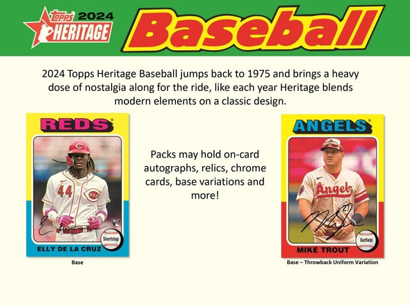 2024 Topps Heritage Baseball Mega Box - PRESALE 04/10/24