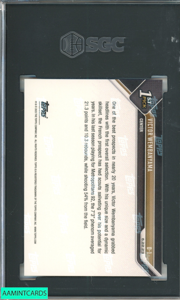 2023 TOPPS NOW DRAFT VICTOR WEMBANYAMA #D-1 ROOKIE RC SPURS SGC 10 GEM 9286679