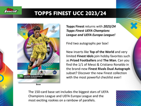 2023/24 Topps UEFA Club Competitions Finest Soccer Hobby Box