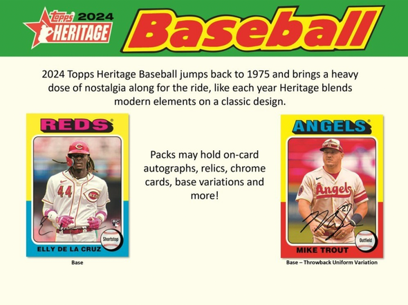 2024 Topps Heritage Baseball Mini Box