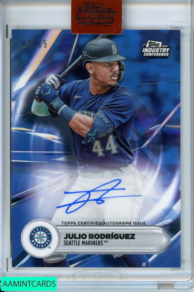2024 TOPPS INDUSTRY CONFERENCE JULIO RODRIGUEZ#A-JR AUTO 14 OF 15 MARINERS 999950103231