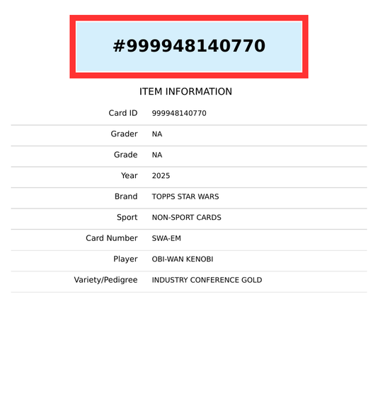 2025 TOPPS STAR WARS INDUSTRY CONFERENCE OBI-WAN KENOBI AUTO SWA-EM GOLD 999948140770