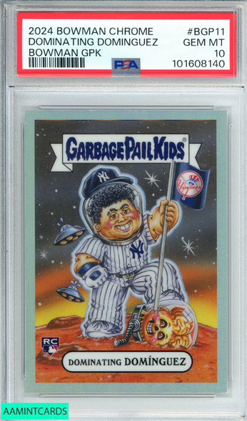2024 BOWMAN CHROME DOMINATING DOMINGUEZ #BGP11 BOWMAN GPK RC PSA 10 GEM MT 101608140