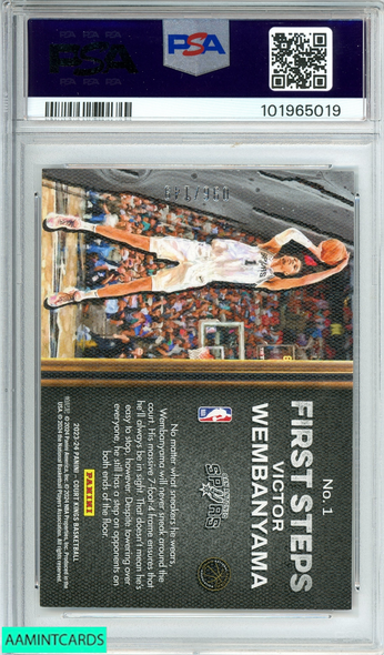2023 PANINI COURT KINGS VICTOR WEMBANYAMA#1 1ST STEPS-RUBY  96 OF 149 RC PSA 9 101965019
