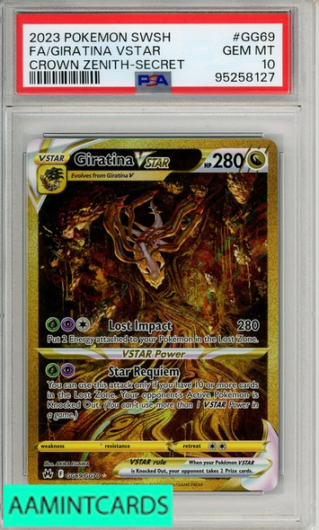 2023 POKEMON SWSH CROWN ZENITH FA GIRATINA VSTAR #GG69 SECRET PSA 10 95258127