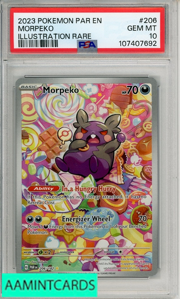 2023 POKEMON PAR EN-PARADOX RIFT MORPEKO #206 ILL RARE PSA 10 GEM MT 107407692