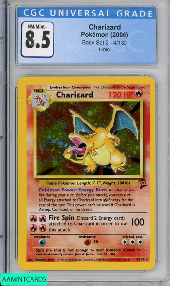 2000 POKEMON CHARIZARD HOLO #4 CGC 8.5 3788667031