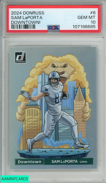 2024 PANINI DONRUSS DOWNTOWN! SAM LAPORTA #6 LIONS PSA 10 GEM MT 107198685 2024 PANINI DONRUSS DOWNTOWN! SAM LAPORTA #6 LIONS PSA 10 GEM MT 107198685