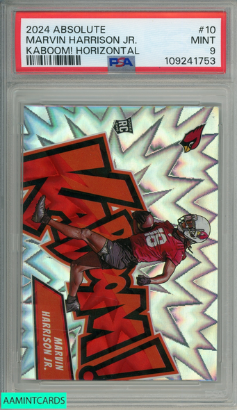 2024 PANINI ABSOLUTE KABOOM! HORIZONTAL MARVIN HARRISON JR #10 ROOKIE RC PSA 9 109241753