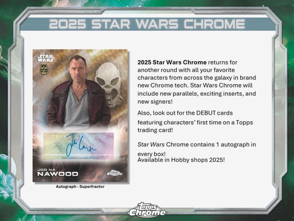 2025 Topps Star Wars Chrome Hobby Box