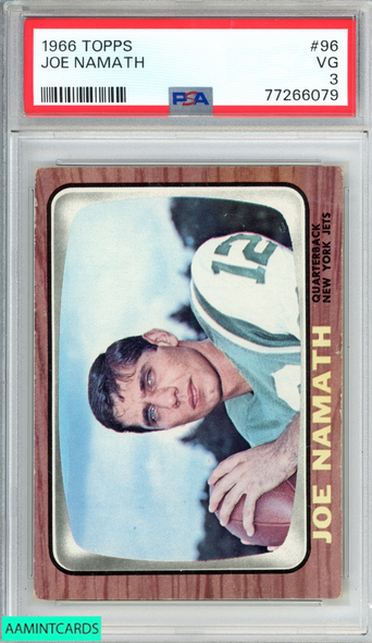 1966 TOPPS JOE NAMATH #96 NEW YORK JETS HOF PSA 3 VG 77266079
