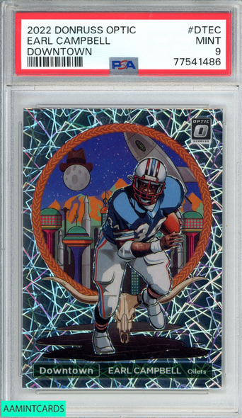 2022 PANINI DONRUSS OPTIC DOWNTOWN EARL CAMPBELL #DTEC OILERS HOF PSA 9 MINT 77541486 2022 PANINI DONRUSS OPTIC DOWNTOWN EARL CAMPBELL #DTEC OILERS HOF PSA 9 MINT 77541486