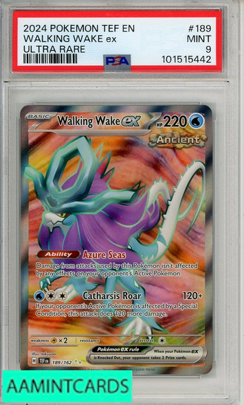 2024 PKMN TEF EN-TEMP FORCES WALKING WAKE EX #189 ULTRA RARE PSA 9 101515442