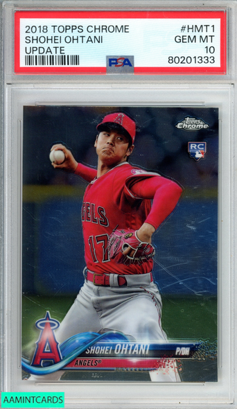 2018 TOPPS CHROME UPDATE SHOHEI OHTANI #HMT1 ROOKIE RC ANGELS PSA 10 GEM MT 80201333