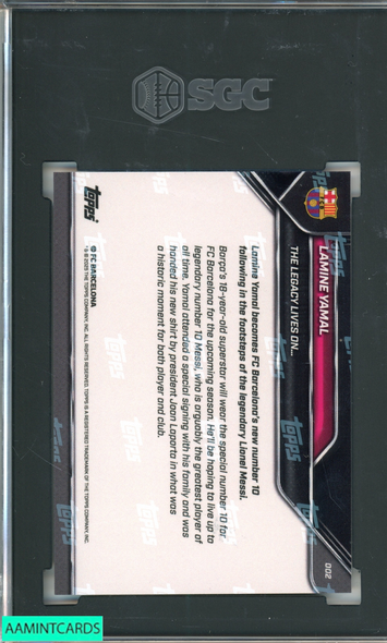 2025 TOPPS NOW FC BARCELONA LAMINE YAMAL #002 LIONEL MESSI LEGACY SGC 9.5 MINT+ 2727209 2025 TOPPS NOW FC BARCELONA LAMINE YAMAL #002 LIONEL MESSI LEGACY SGC 9.5 MINT+ 2727209