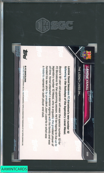 2025 TOPPS NOW FC BARCELONA LAMINE YAMAL #002 LIONEL MESSI LEGACY SGC 10 GEM 2921451 2025 TOPPS NOW FC BARCELONA LAMINE YAMAL #002 LIONEL MESSI LEGACY SGC 10 GEM 2921451