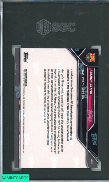 2025 TOPPS NOW FC BARCELONA LAMINE YAMAL #002 LIONEL MESSI LEGACY SGC 10 GEM 9792576 2025 TOPPS NOW FC BARCELONA LAMINE YAMAL #002 LIONEL MESSI LEGACY SGC 10 GEM 9792576