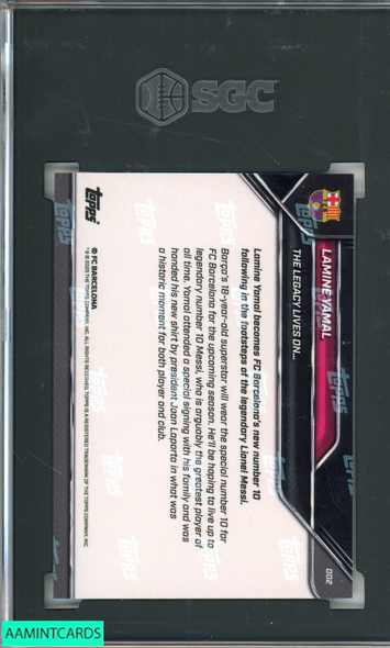 2025 TOPPS NOW FC BARCELONA LAMINE YAMAL #002 LIONEL MESSI LEGACY SGC 10 GEM 2060461 2025 TOPPS NOW FC BARCELONA LAMINE YAMAL #002 LIONEL MESSI LEGACY SGC 10 GEM 2060461