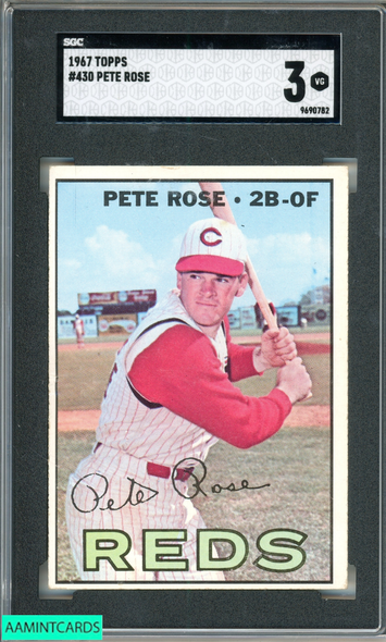 1967 TOPPS PETE ROSE #430 REDS SGC 3 VG 9690782