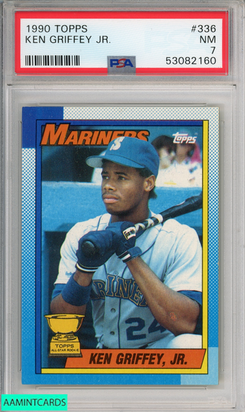 1990 TOPPS KEN GRIFFEY JR #336 SEATTLE MARINERS HOF PSA 7 NM 53082160