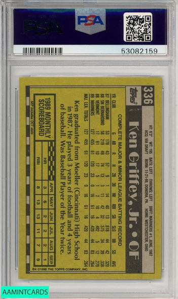 1990 TOPPS KEN GRIFFEY JR  #336 PSA 7 NM 53082159 1990 TOPPS KEN GRIFFEY JR  #336 PSA 7 NM 53082159