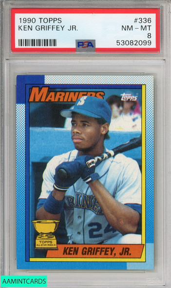 1990 TOPPS KEN GRIFFEY JR #336 SEATTLE MARINERS HOF PSA 8 NM-MT 53082099