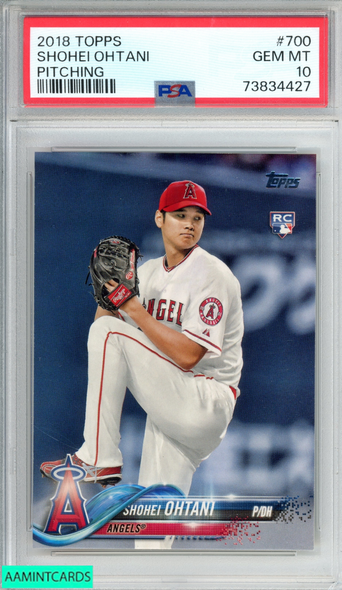2018 TOPPS SHOHEI OHTANI #700 PITCHING ROOKIE RC ANGELS PSA 10 GEM MT 73834427