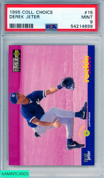 1995 COLLECTORS CHOICE DEREK JETER #15 HOF NEW YORK YANKEES PSA 9 MINT 54214699