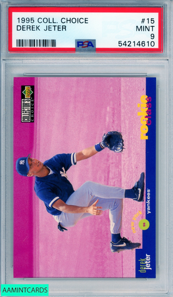 1995 COLLECTORS CHOICE DEREK JETER #15 HOF NEW YORK YANKEES PSA 9 MINT 54214610
