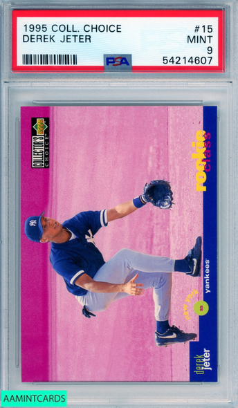 1995 COLLECTORS CHOICE DEREK JETER #15 HOF NEW YORK YANKEES PSA 9 MINT 54214607